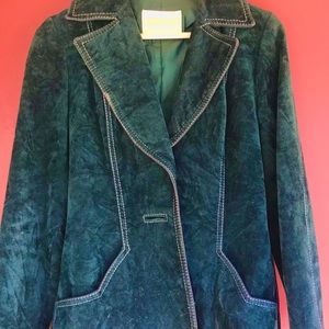 Vintage Emerald Green Velvety Jacket/Blazer